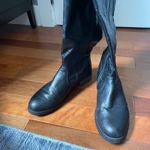 Black “leather” knee boots!